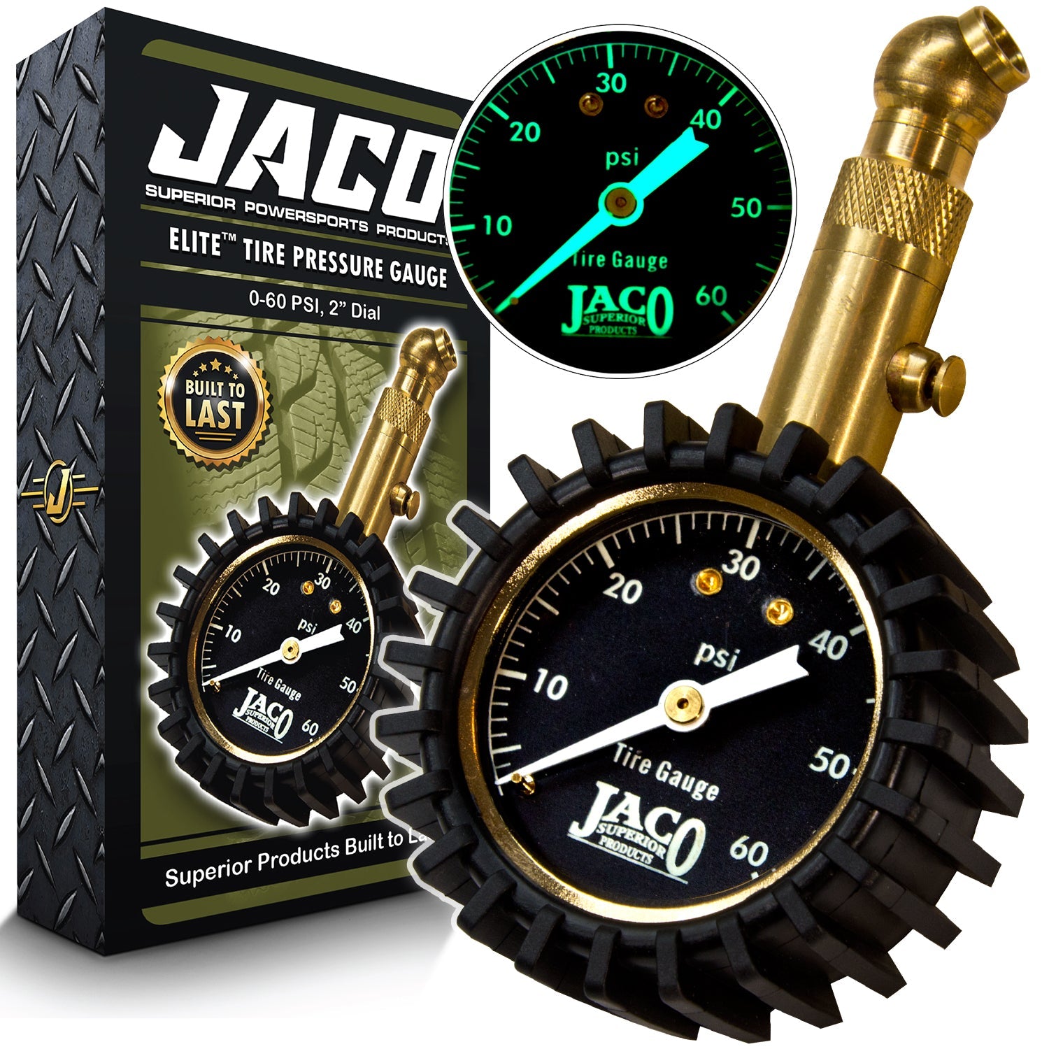Elite® Tire Pressure Gauge - 60 PSI - Tampa Home & Garden Store