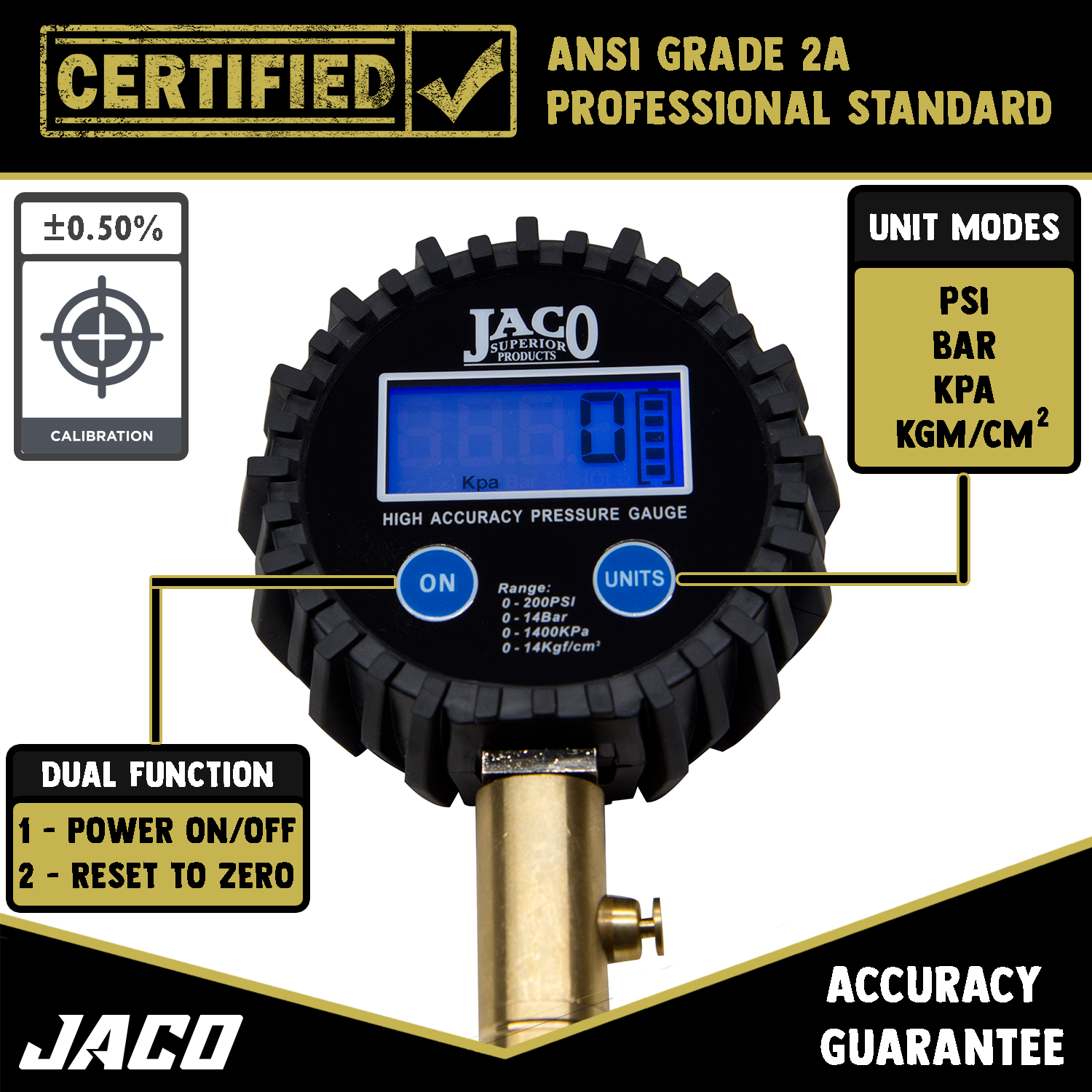 ElitePro™ Digital Tire Pressure Gauge - Professional Accuracy - 200 PSI - Tampa Home & Garden Store