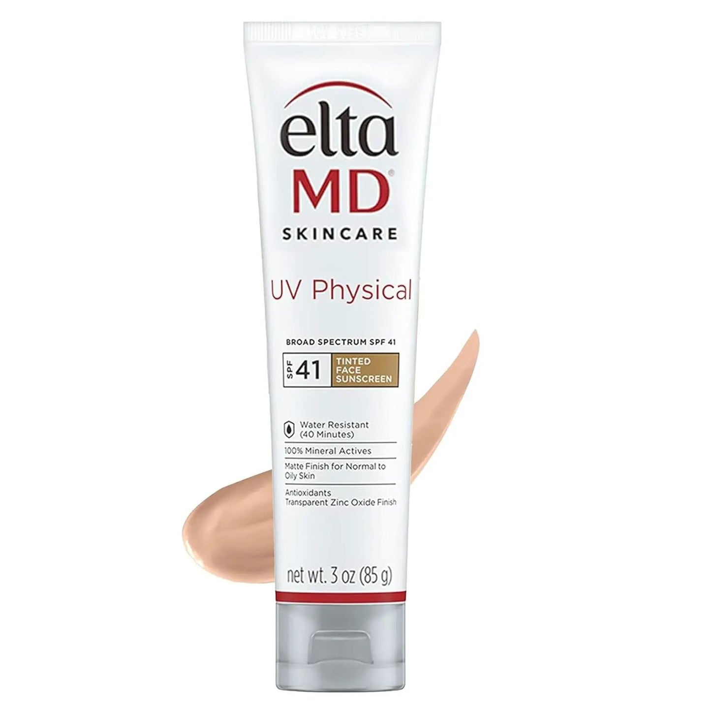 EltaMD UV Physical sunscreen tube white with beige tint SPF 41 3 oz on Tampa Home & Garden Store
