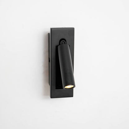 Recessed folding bedside wall sconce with warm LED in black finish, Moktan Sabai on Tampa Home & Garden Store