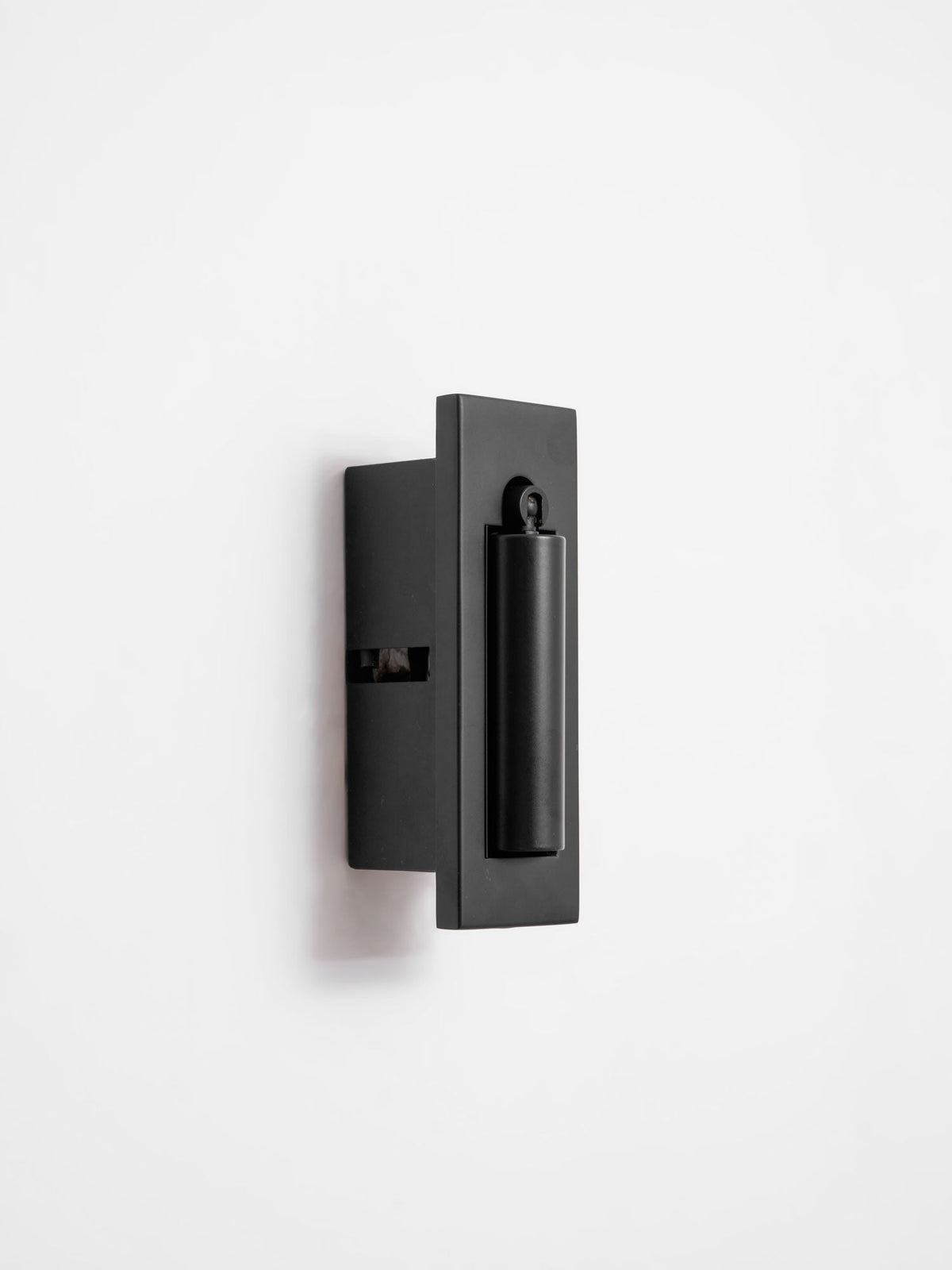 Recessed folding bedside wall sconce black matte with warm LED reading light on Tampa Home & Garden Store