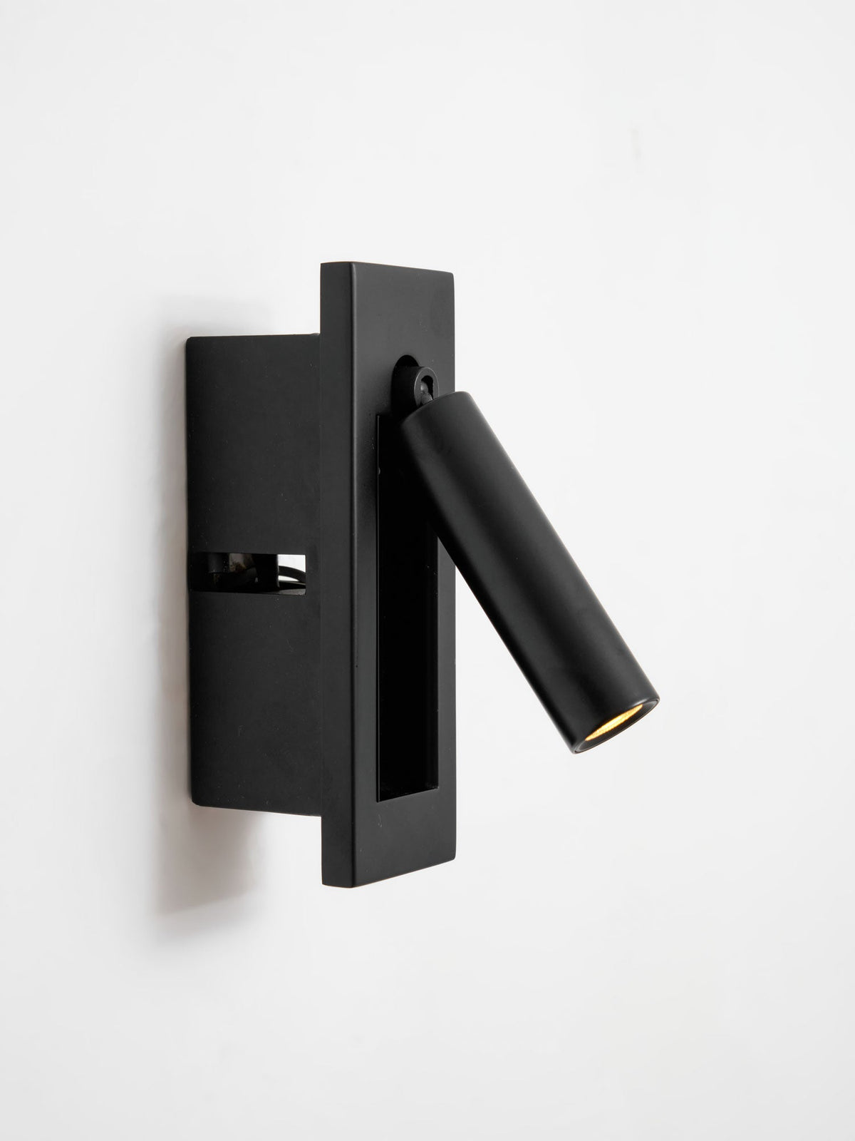 Recessed Folding Bedside Wall Sconce with Warm LED Moktan Sabai, black finish on Tampa Home & Garden Store
