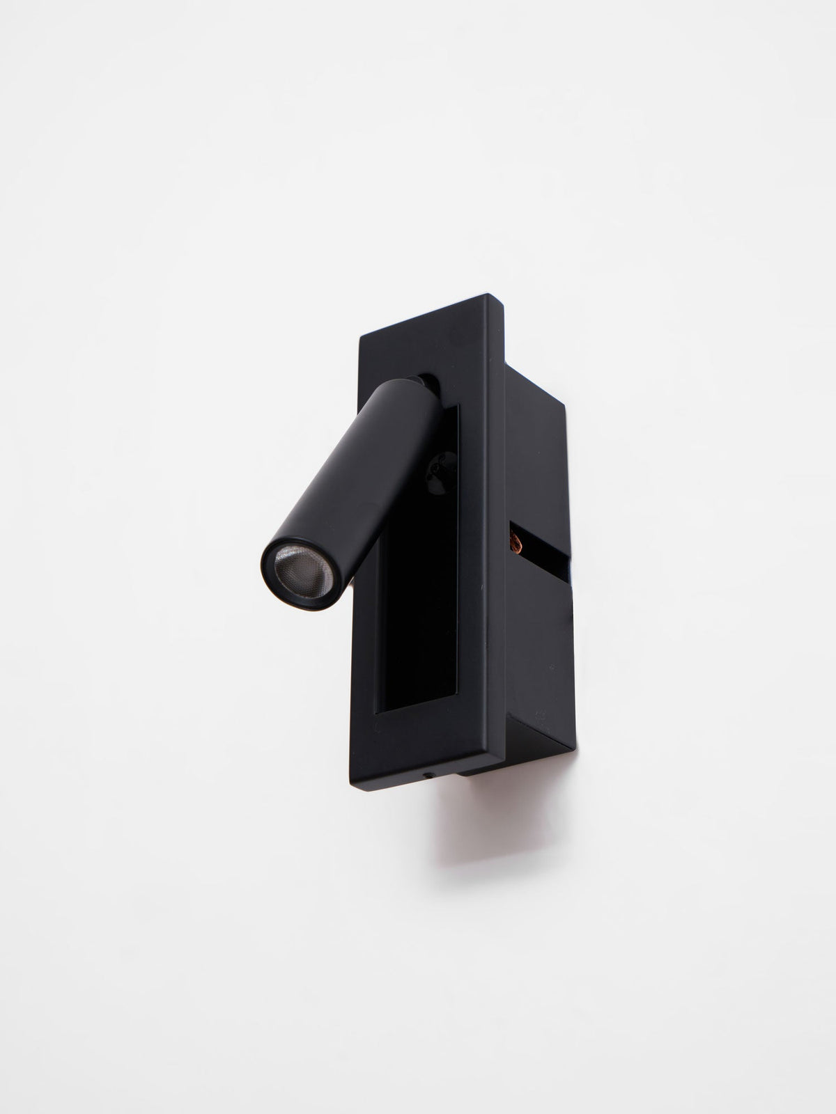 Moktan Sabai recessed folding bedside wall sconce with warm LED, black finish on Tampa Home & Garden Store