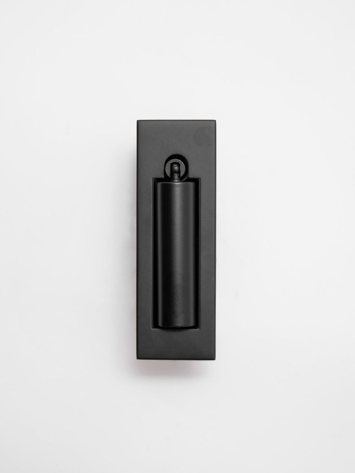 Recessed folding bedside wall sconce with warm LED, Moktan Sabai, black metal backplate on Tampa Home & Garden Store
