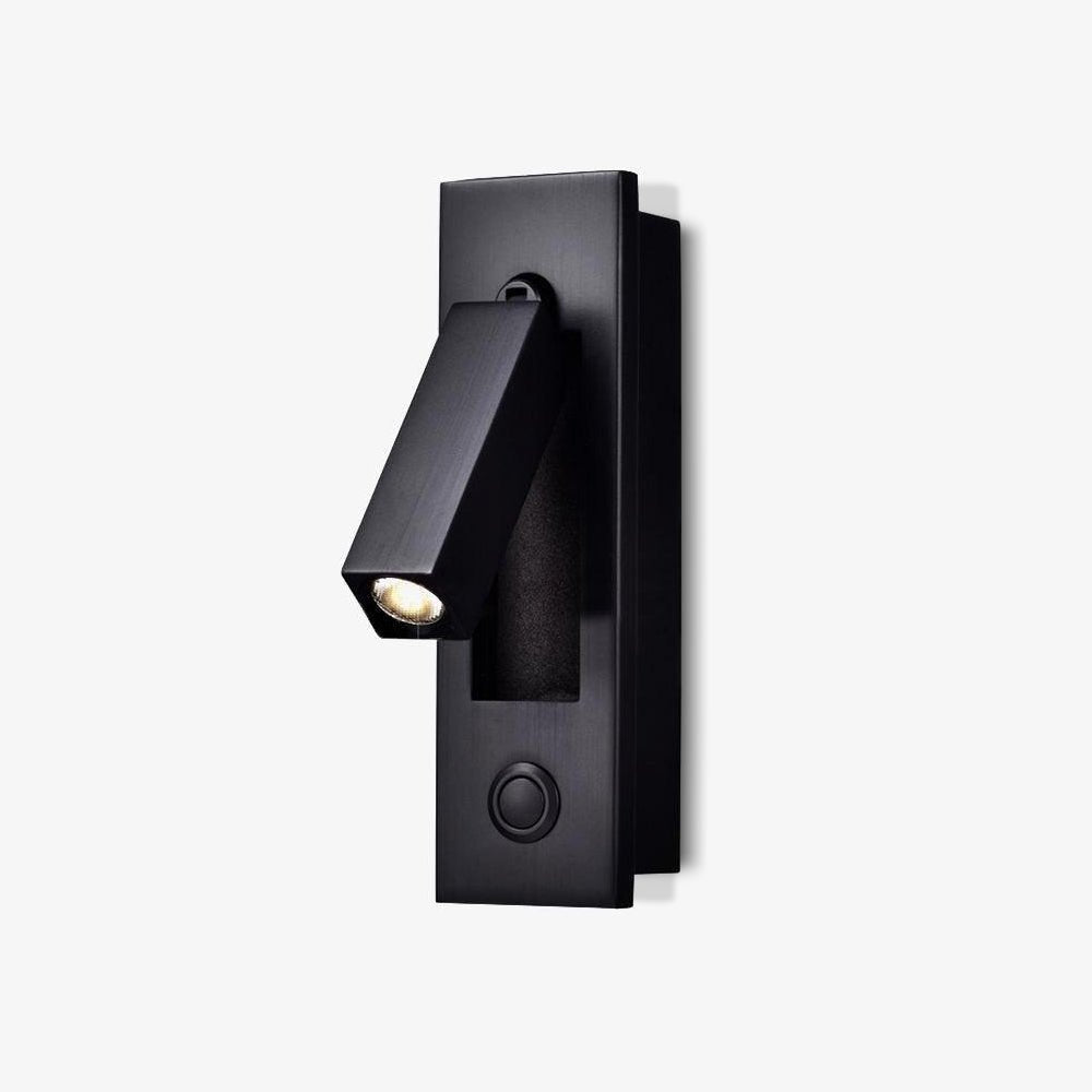 Recessed folding bedside wall sconce in black finish by Moktan Sabai with warm LED on Tampa Home & Garden Store