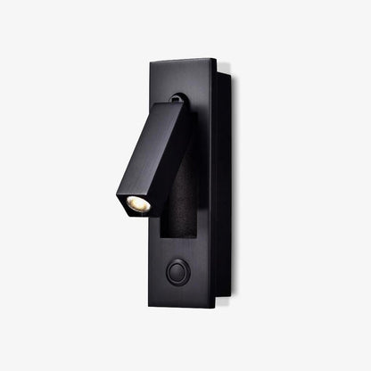 Recessed folding bedside wall sconce in black finish by Moktan Sabai with warm LED on Tampa Home & Garden Store