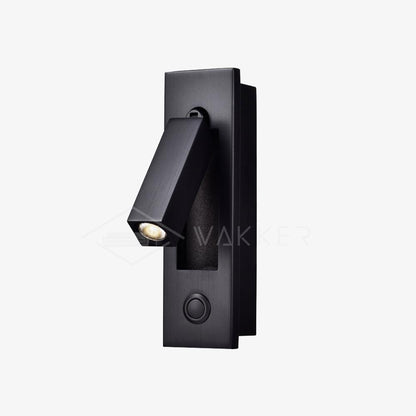 Recessed folding bedside wall sconce with warm LED, Moktan Sabai, black finish on Tampa Home & Garden Store