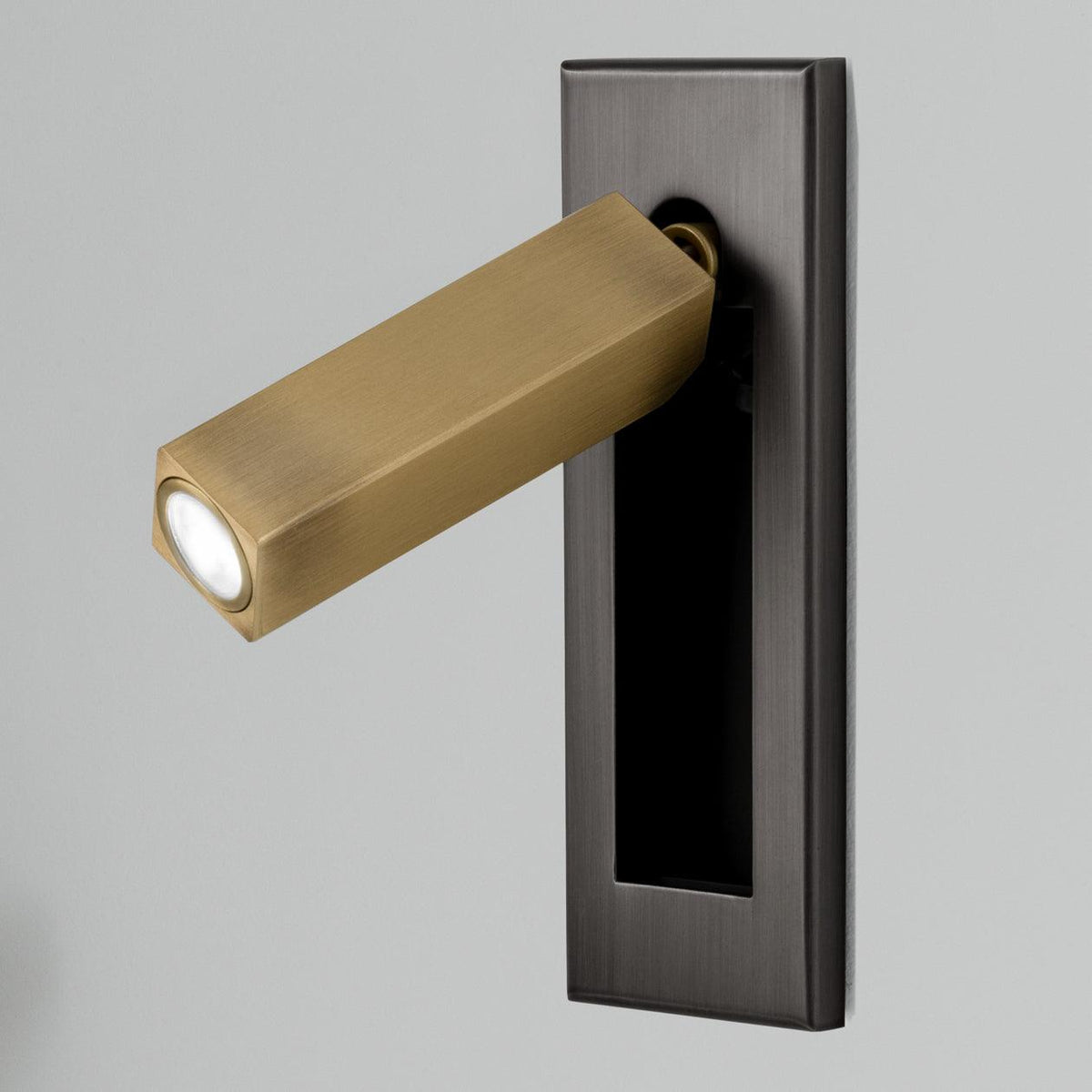 Recessed Folding Bedside Wall Sconce and Light
