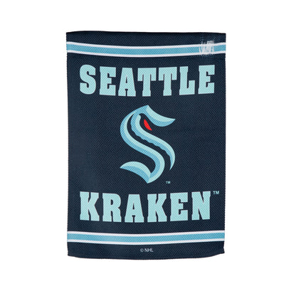 Embossed Suede Flag, GDN Size, Seattle Kraken - Tampa Home & Garden Store