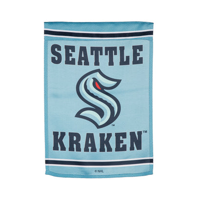 Embossed Suede Flag, GDN Size, Seattle Kraken - Tampa Home & Garden Store