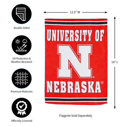 Embossed Suede Flag, GDN Size, University of Nebraska - Tampa Home & Garden Store