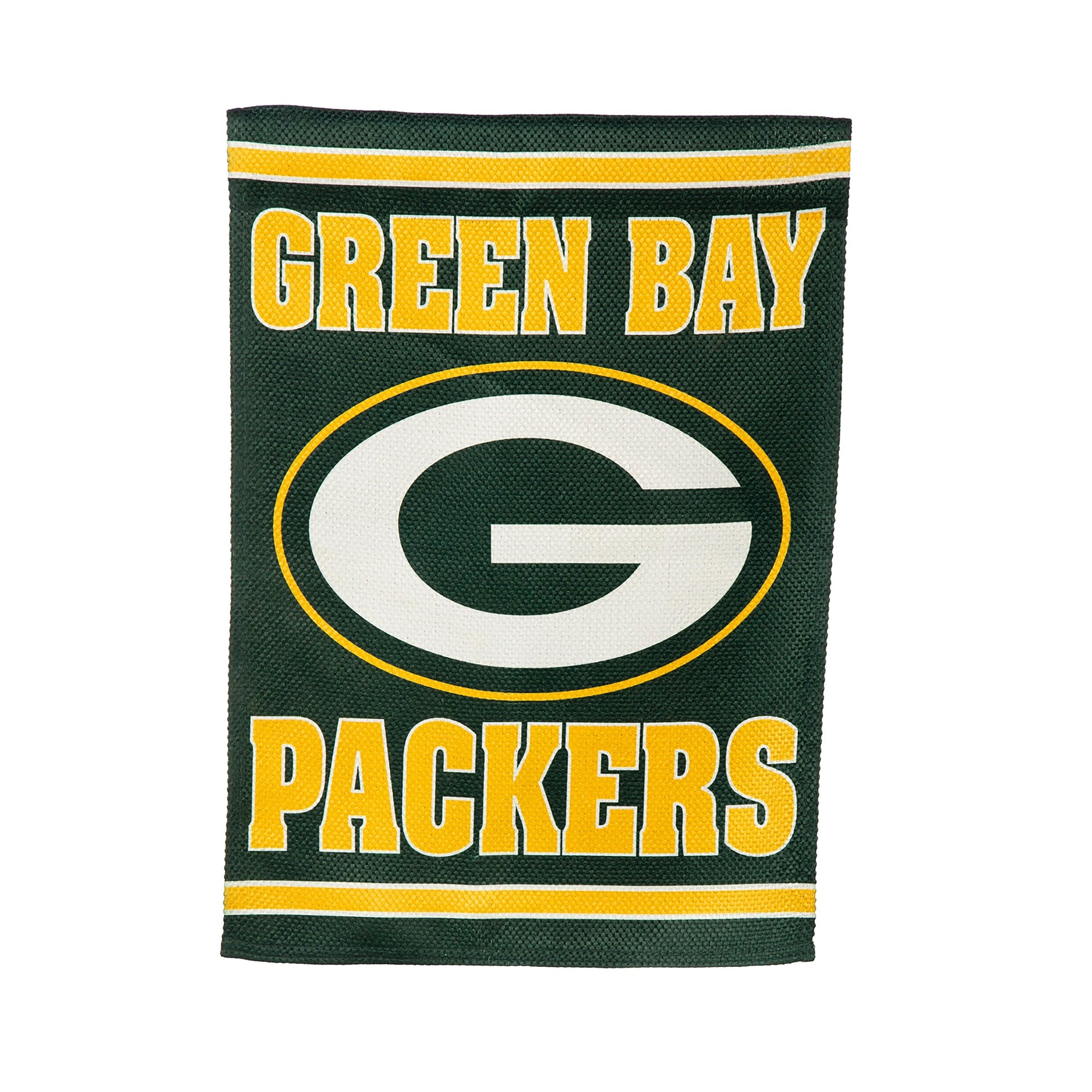 Embossed Suede Flag, House Size, Green Bay Packers - Tampa Home & Garden Store