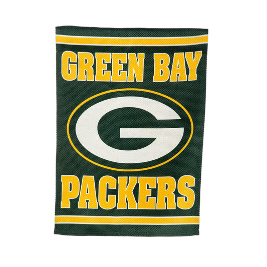 Embossed Suede Flag, House Size, Green Bay Packers - Tampa Home & Garden Store