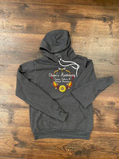 Embroidered Claire's Apothecary Fall Wreath Soft Fleece Unisex Sweatshirt Hoodie - Outlander Inspiration - Tampa Home & Garden Store
