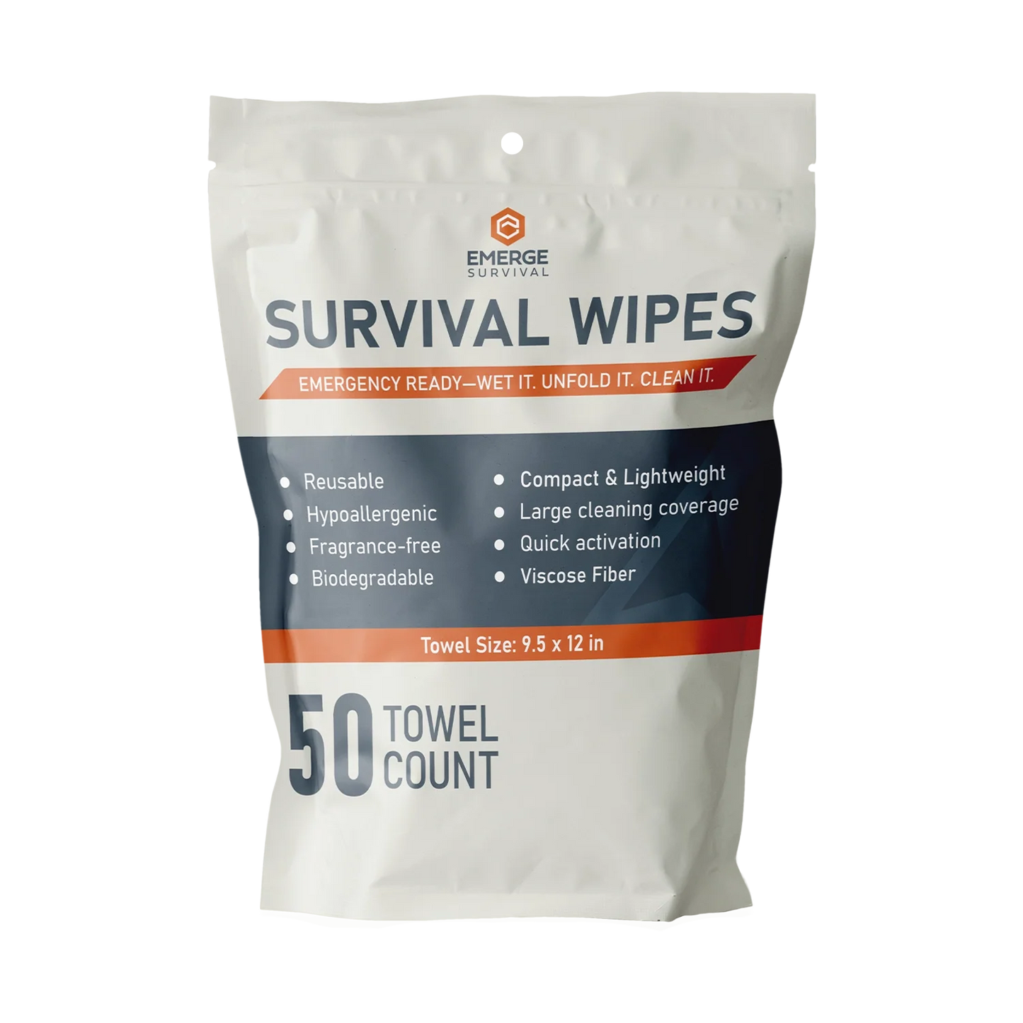 Emerge Survival Wipes - 50ct - Tampa Home & Garden Store