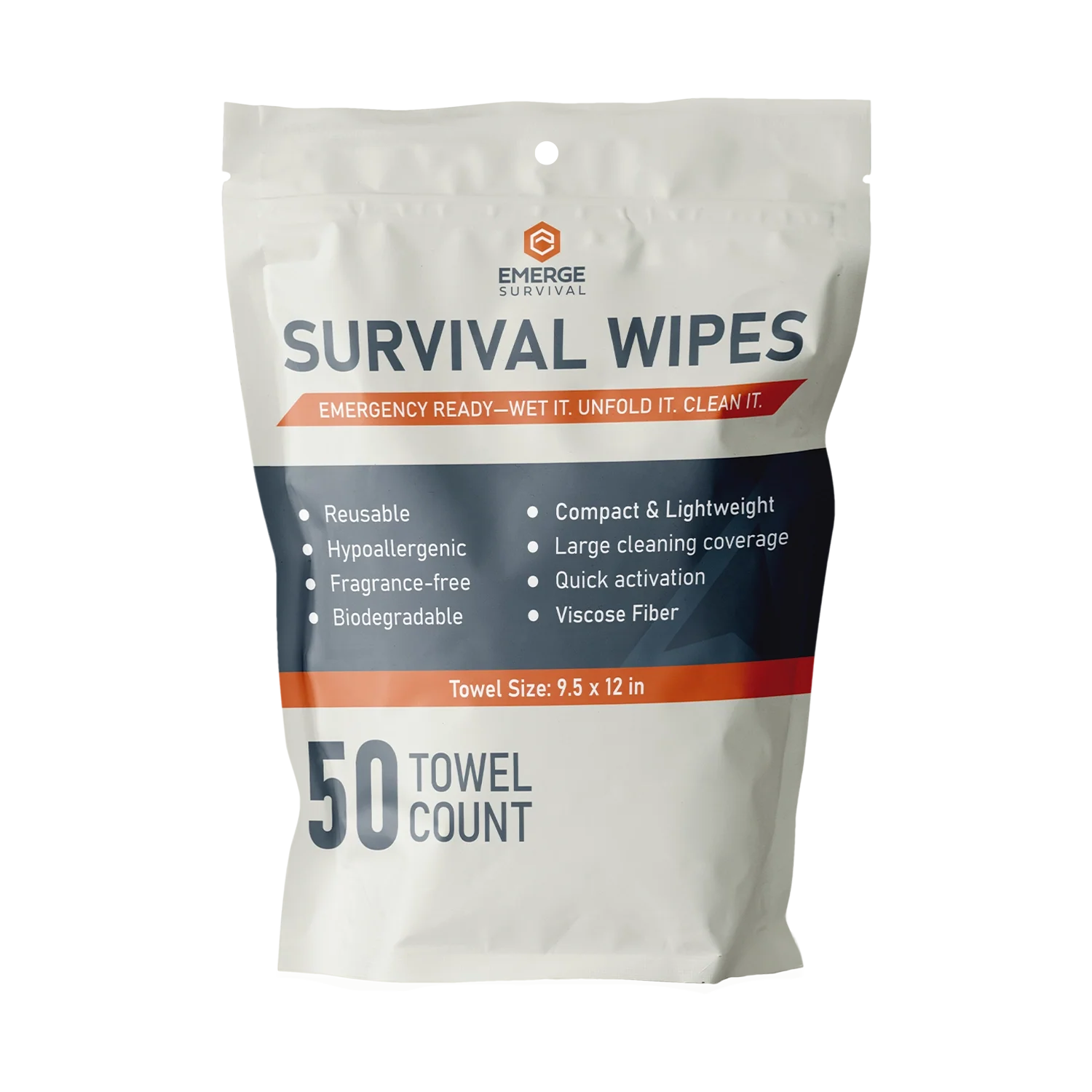 Emerge Survival Wipes - 50ct - Tampa Home & Garden Store