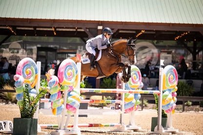Grand Prix Ladies EQJ 3 Button Show Coat cadet blue NY Tech fabric Huntley Equestrian on Tampa Home & Garden Store
