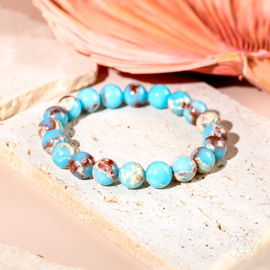 Empath’s Shield - Aqua Terra Jasper Bracelet - Tampa Home & Garden Store