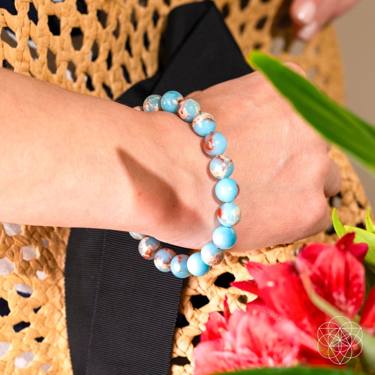 Empath’s Shield - Aqua Terra Jasper Bracelet - Tampa Home & Garden Store