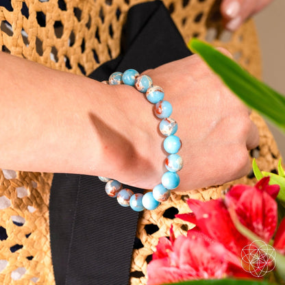 Empath’s Shield - Aqua Terra Jasper Bracelet - Tampa Home & Garden Store