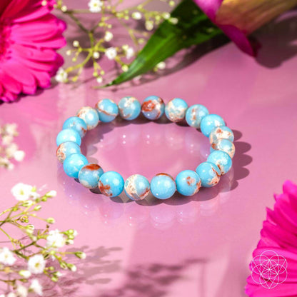 Empath’s Shield - Aqua Terra Jasper Bracelet - Tampa Home & Garden Store