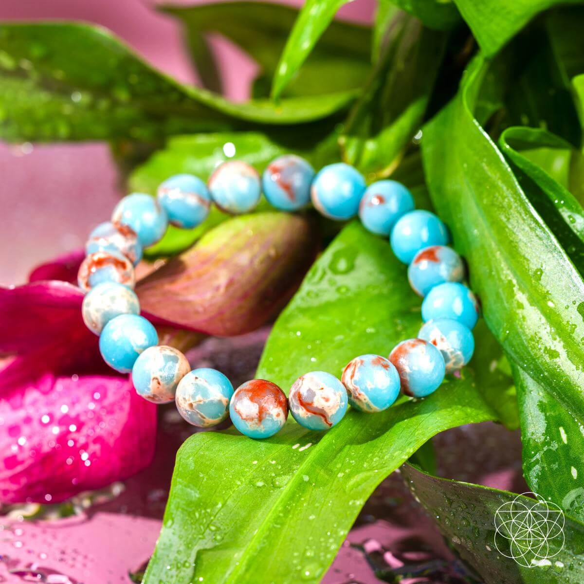 Empath’s Shield - Aqua Terra Jasper Bracelet - Tampa Home & Garden Store
