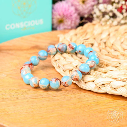 Empath’s Shield - Aqua Terra Jasper Bracelet - Tampa Home & Garden Store