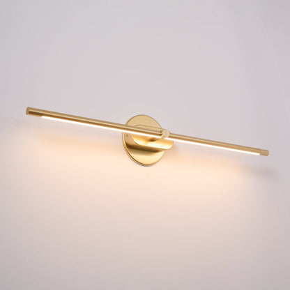 Moktan Sabai brass rechargeable linear LED wall lamp with remote on Tampa Home & Garden Store