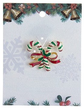 Enamel Finish Pin - Candy Canes - Tampa Home & Garden Store