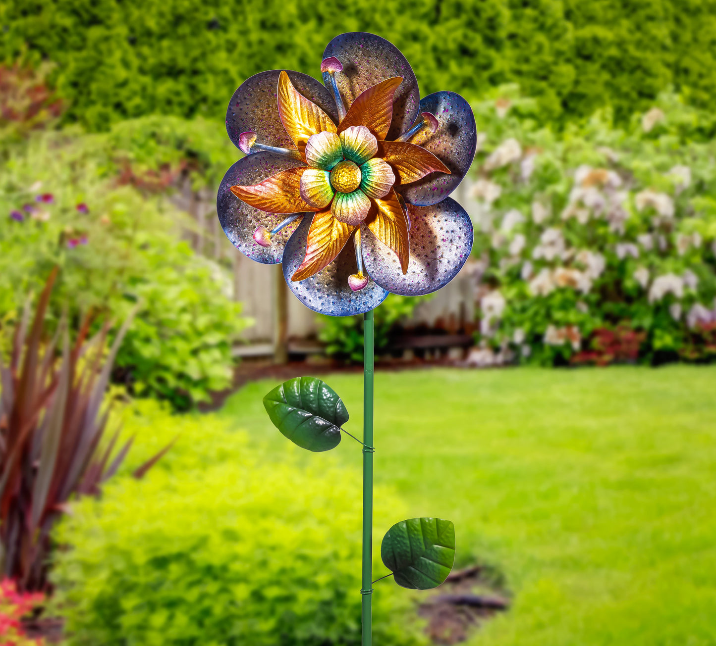 Enchanted Blossom Wind Spinner Stake 60"H - Tampa Home & Garden Store