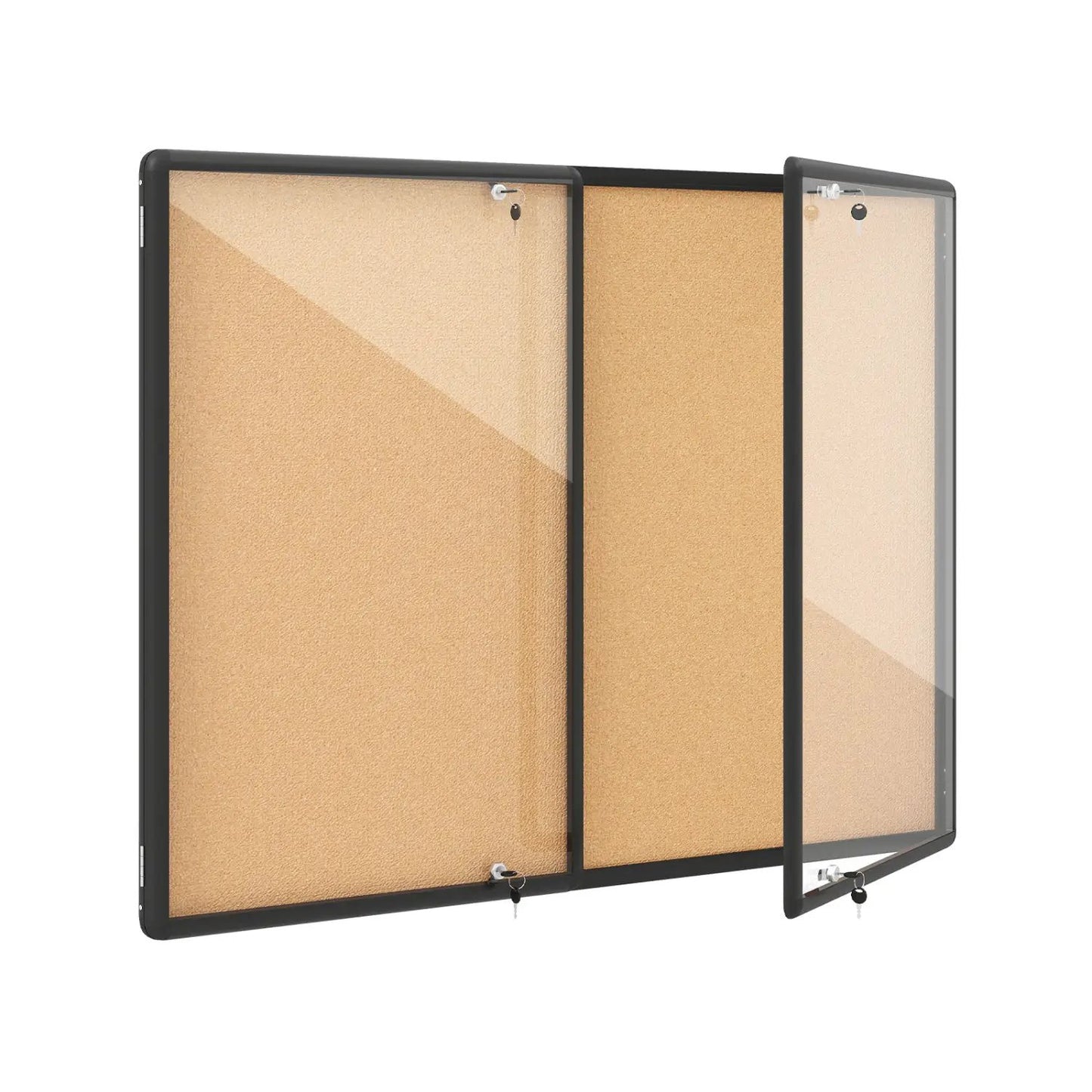 Enclosed Bulletin Board 47.5x35.5 Aluminum Frame