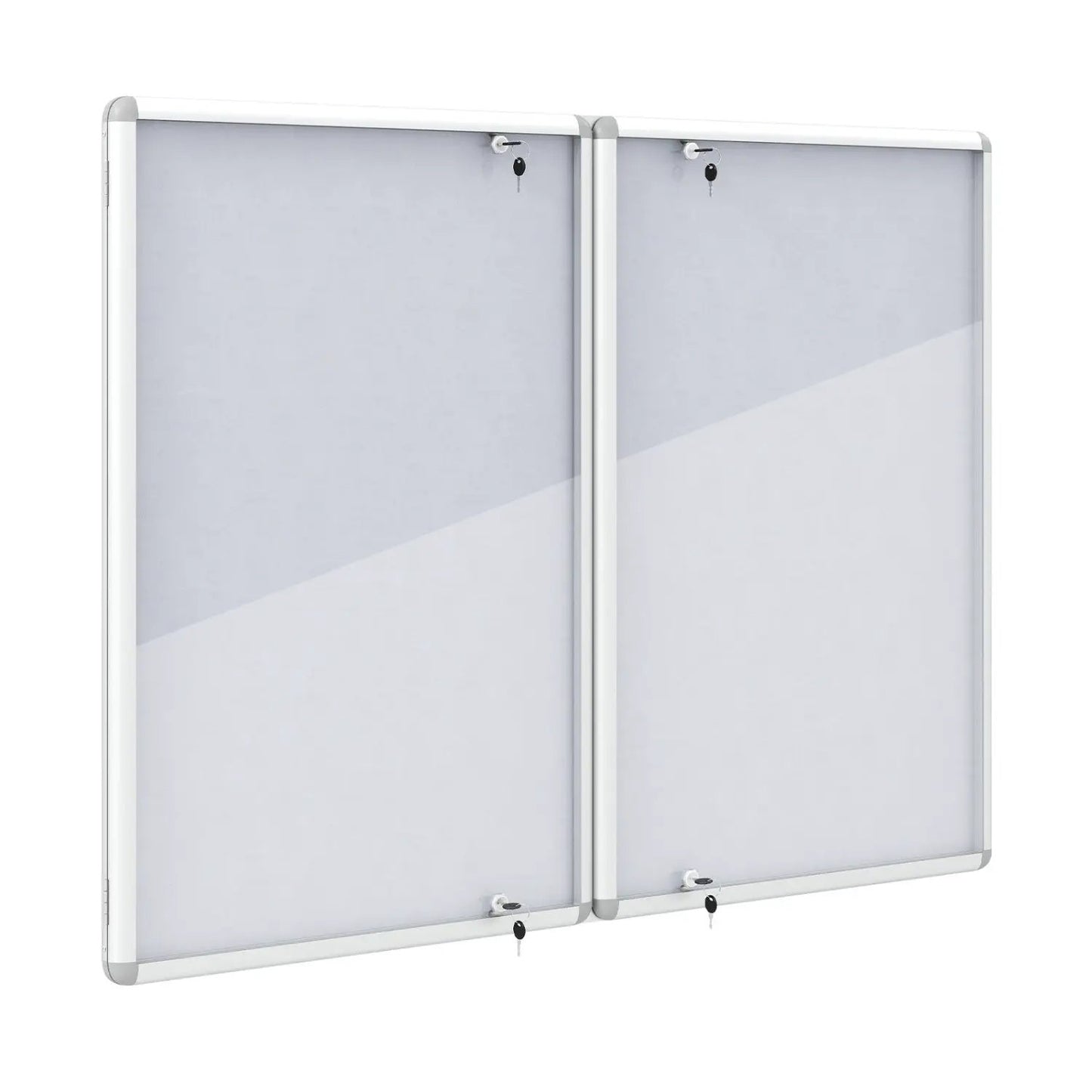 Lockable Cork Bulletin Board With Aluminum Frame