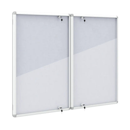 Lockable Cork Bulletin Board With Aluminum Frame
