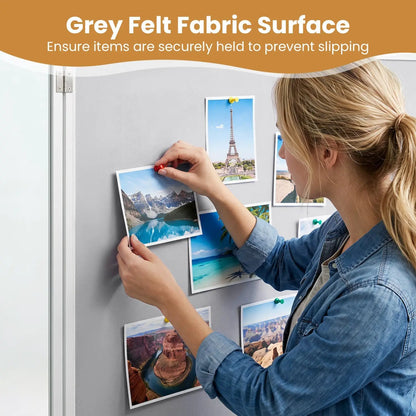 Lockable Cork Bulletin Board With Aluminum Frame