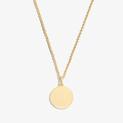 Circle Charm Necklace 21in gold-tone chain with smooth round pendant by ALEX AND ANI on Tampa Home & Garden Store