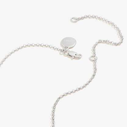 Circle Charm Necklace 21in by Alex and Ani, silver tone chain with round charm on Tampa Home & Garden Store