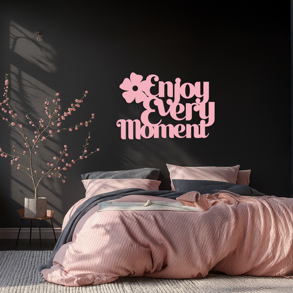 Enjoy Every Moment Metal Wall Art – Inspirational Quote Home Decor - KAFGP095 - Tampa Home & Garden Store