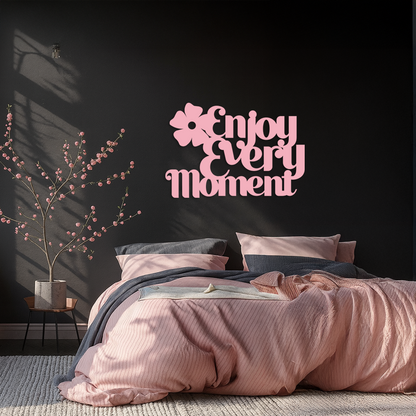 Enjoy Every Moment Metal Wall Art – Inspirational Quote Home Decor - KAFGP095 - Tampa Home & Garden Store