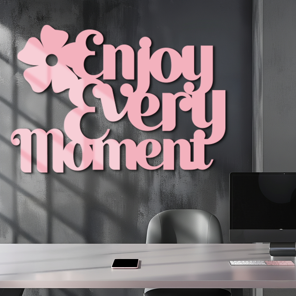 Enjoy Every Moment Metal Wall Art – Inspirational Quote Home Decor - KAFGP095 - Tampa Home & Garden Store