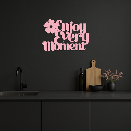 Enjoy Every Moment Metal Wall Art – Inspirational Quote Home Decor - KAFGP095 - Tampa Home & Garden Store