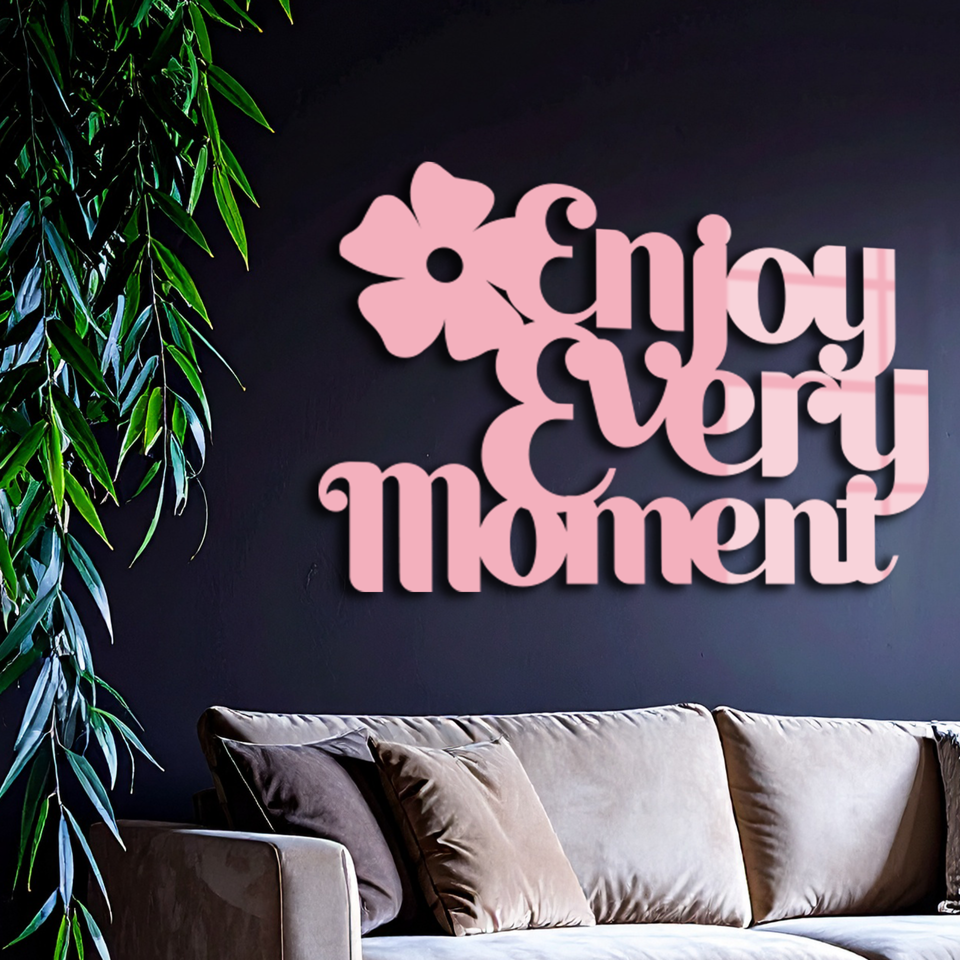 Enjoy Every Moment Metal Wall Art – Inspirational Quote Home Decor - KAFGP095 - Tampa Home & Garden Store