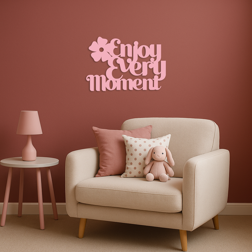 Enjoy Every Moment Metal Wall Art – Inspirational Quote Home Decor - KAFGP095 - Tampa Home & Garden Store