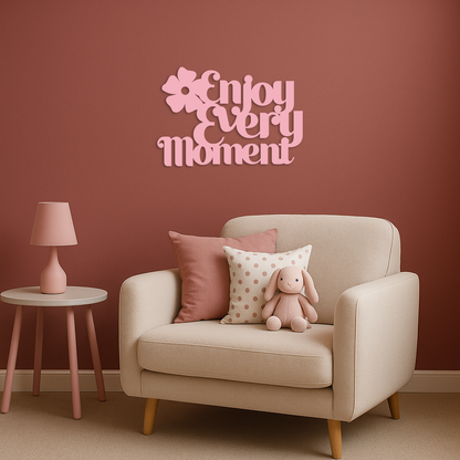 Enjoy Every Moment Metal Wall Art – Inspirational Quote Home Decor - KAFGP095 - Tampa Home & Garden Store