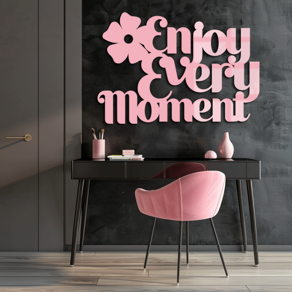 Enjoy Every Moment Metal Wall Art – Inspirational Quote Home Decor - KAFGP095 - Tampa Home & Garden Store