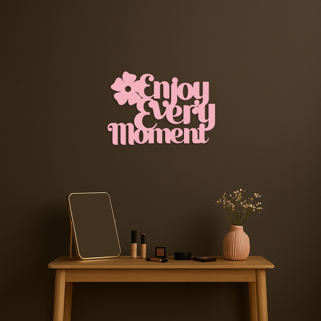 Enjoy Every Moment Metal Wall Art – Inspirational Quote Home Decor - KAFGP095 - Tampa Home & Garden Store