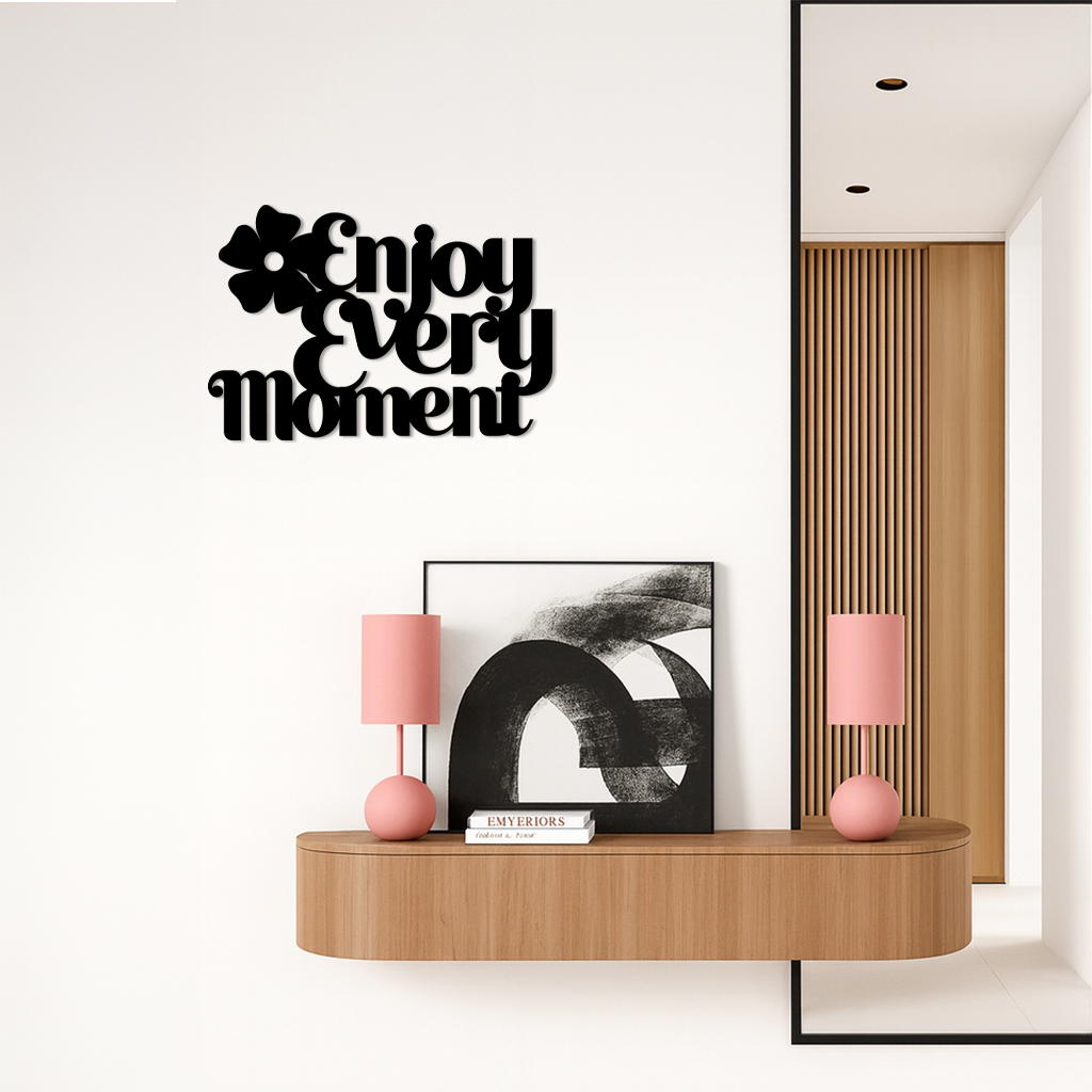 Enjoy Every Moment Metal Wall Art – Inspirational Quote Home Decor - KAFGP095 - Tampa Home & Garden Store