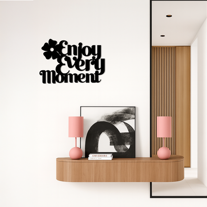 Enjoy Every Moment Metal Wall Art – Inspirational Quote Home Decor - KAFGP095 - Tampa Home & Garden Store