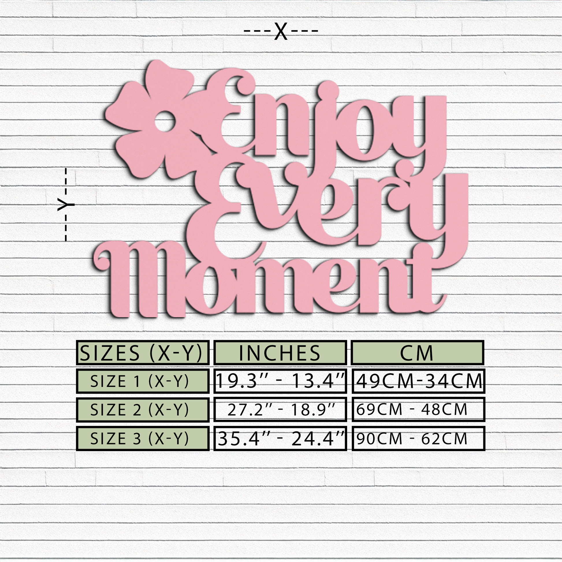 Enjoy Every Moment Metal Wall Art – Inspirational Quote Home Decor - KAFGP095 - Tampa Home & Garden Store