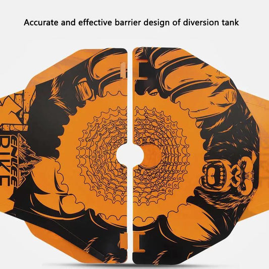 Enlee wheel grime guard wheel cover, orange and black 2-piece split design on Tampa Home & Garden Store