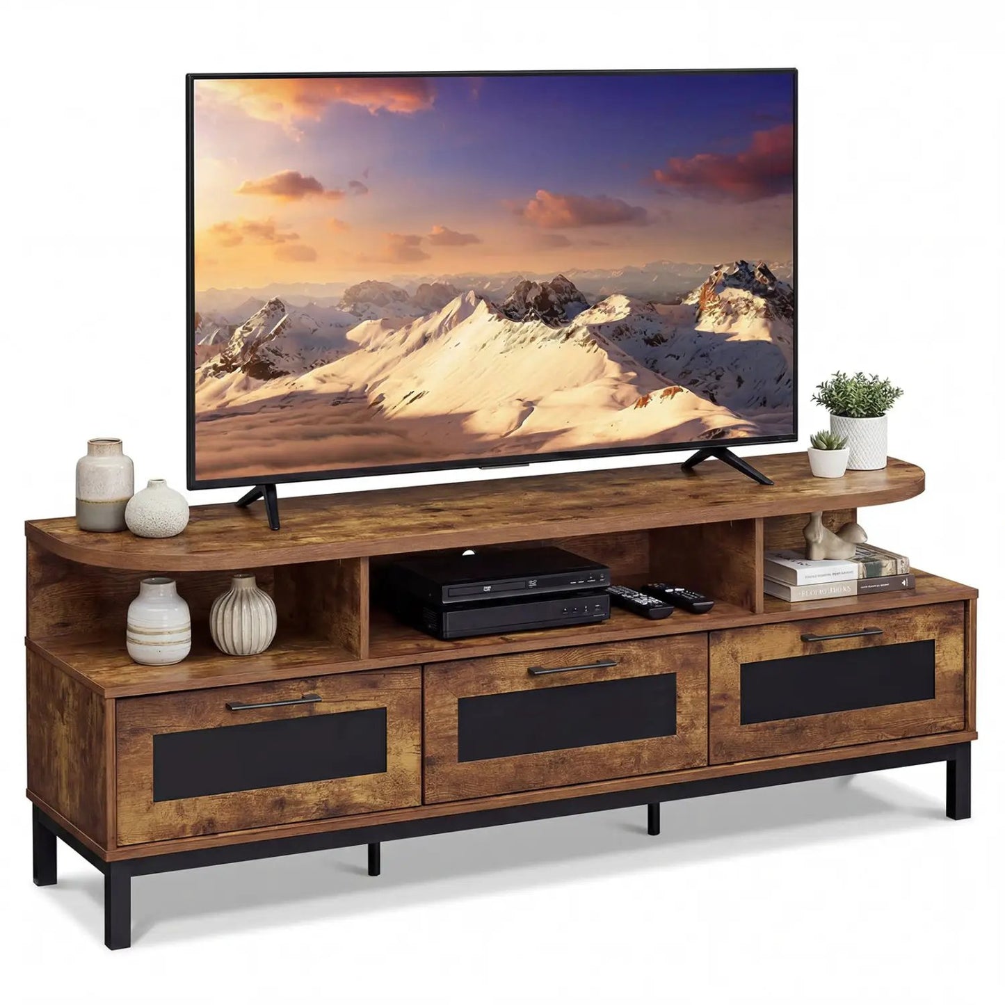 Entertainment Center With Storage Drawers